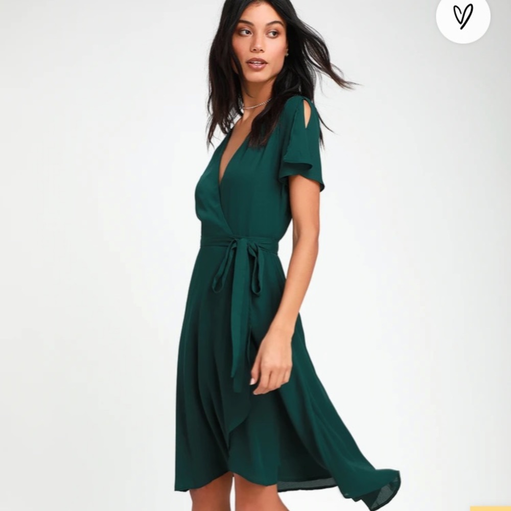 Lulu’s Rise to the Occasion Emerald Dress
